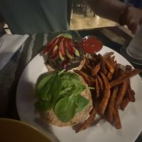 Veg burger  at Mosa's Joint in Guam