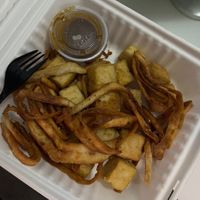 fried tofu with spicy sauce  at Mosa's Joint in Guam