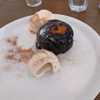Chocolate orange pudding at The Captain's Table  in Barmouth