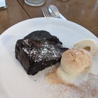 Chocolate brownie at The Captain's Table  in Barmouth