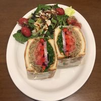 Vegan Sandwich with salad. 9,000won at Able Lee in Daejeon