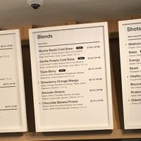 Wall menu. at Pressed Juicery - Lexington in New York City