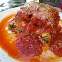 Three cheese lasagna, today's special at The Green Temple in Redondo Beach
