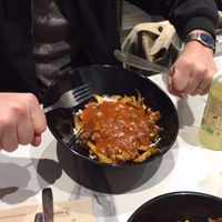 Large poutine(11,95€) above, and medium(7,95€) below. at Copper Branch in Strasbourg