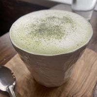Matcha oat latte   at Meli Cafe in Newcastle Upon Tyne