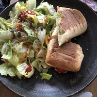 Panini with salad   at Meli Cafe in Newcastle Upon Tyne