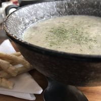 Mushroom & coconut milk soup  at Meli Cafe in Newcastle Upon Tyne