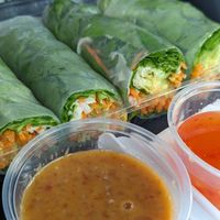 Fresh spring rolls at Aunty Pon's Thai Food Truck in Mountain View