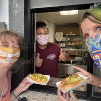 Delicious and super friendly service at Chomp Gourmet Hot Dogs in South Haven
