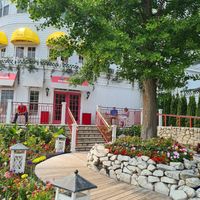 The entrance at Sadie's Ice Cream in Mackinac Island