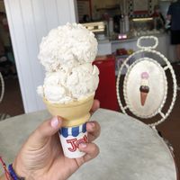 Vanilla ice cream at Sadie's Ice Cream in Mackinac Island