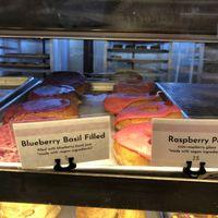 Blueberry basil filled and raspberry pop at Five Daughters Bakery in Atlanta