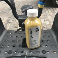 Tumeric and almost mylk at Pressed Juicery - Mercer St in New York City