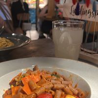 Vollkornrigatoni mit Tomatensugo, Grillgemüse und Brokkoli  at Purino in Gelsenkirchen