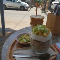 Pbb & chia pudding yammi at Cafe Miriam in Raanana