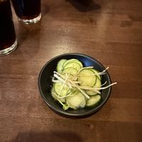 Complimentary cucumber salad   at Maki in Anderson