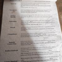 Menu at Boulenc in Oaxaca