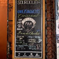 Menu board at Boulenc in Oaxaca