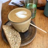 Cappuccino with Slice - Pops order   at Boulenc in Oaxaca