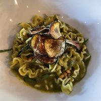 Mafalde al pesto  at Ciccia Osteria in San Diego