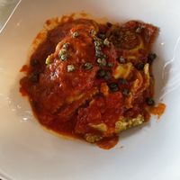 Spinach ravioli  at Ciccia Osteria in San Diego