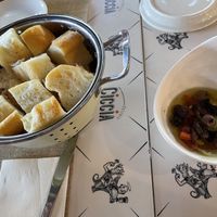 Bread with vegan dip (oil + veg)  at Ciccia Osteria in San Diego