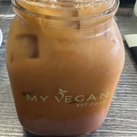 Thai iced tea  at My Vegan in Pasadena