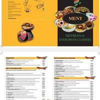 New vegan menu!!! Def recommend the 🍆 and the mushroom 🍄 tibs at Zaion Horn of Afrika in Umea