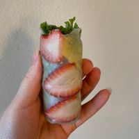 strawberry and avocado roll   #Veganuary at Goi Cuon in San Diego