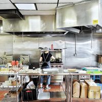 Huge open kitchen at Goi Cuon in San Diego