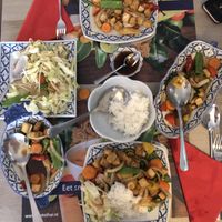 Nummer 34 - 35 (iets minder scherp gevraagd, beiden met tofu ) - 50 at Pinto Thai in Enschede