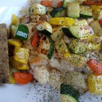 Veggie cheesy (cashew cheese) mash with bread at Native Kitchen in Dalton