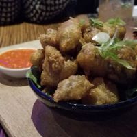 Mushroom tempura at Mudbar in Launceston