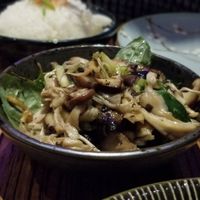 Mushroom salad at Mudbar in Launceston