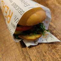 Vegan sandwich with pickles at Turun Kirjakahvila in Turku