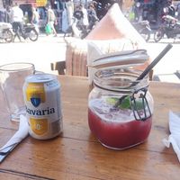 Raspberry lemonade at Fine Mama in Marrakech