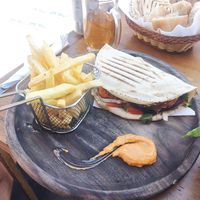 Falafel wrap at Fine Mama in Marrakech