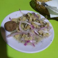 They had a seitan ceviche in the salad buffet at El Olivo in Cusco