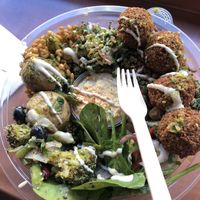 Falafel lunch box at Go Falafel in Liverpool