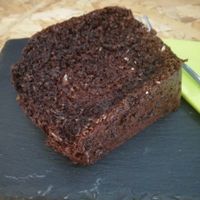 Vegan coconut chocolate cake at Senso Unico in Olbia
