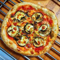 Sourdough pizza at IoleBakery in Sofia