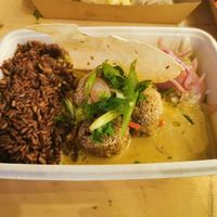 Curry with sweet potato at Silk Road - Food Stand in Oslo