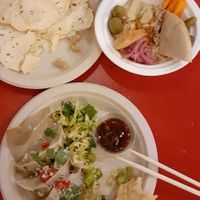 Steamed Dumplings and Hummus Twist at Silk Road - Food Stand in Oslo