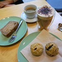 banana bread + scones + coffee (all vegan) at Cafe Aum in Issy-les-moulineaux