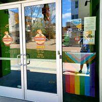 Doors at Cavegirl Coffeehouse in Longmont