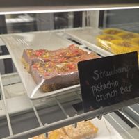 Strawberry pistachio bar at Cavegirl Coffeehouse in Longmont