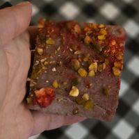Strawberry pistachio bar at Cavegirl Coffeehouse in Longmont