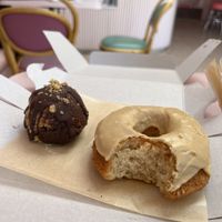 Brooklyn bites and maple donut  at Erin McKenna's Bakery in Santa Monica