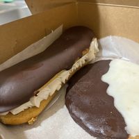Eclair and black and white cookie  at Erin McKenna's Bakery in Santa Monica