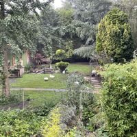 View from the garden view  bedroom  at The Base Vegan Retreat & Small Animal Sanctuary in Bristol